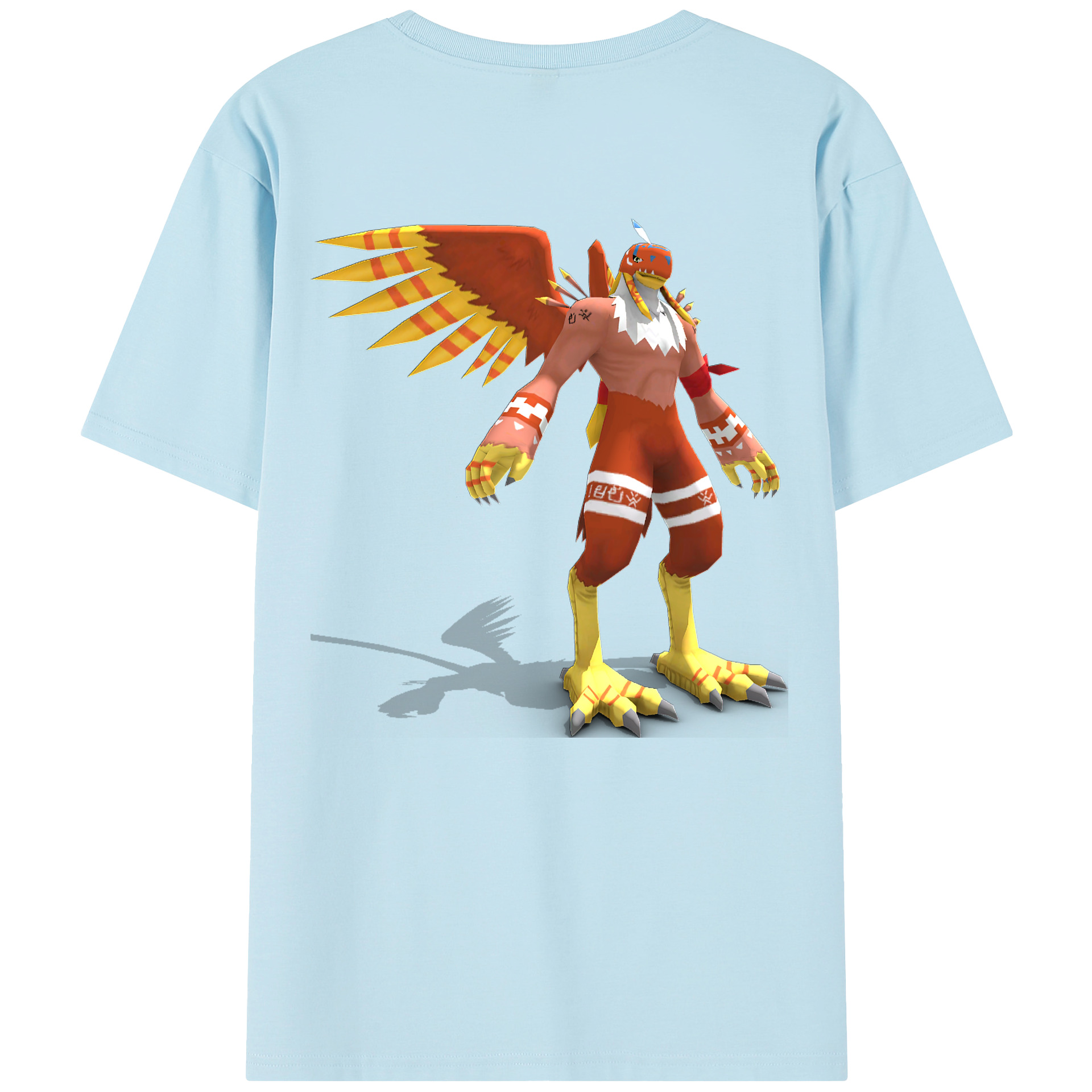 （画像用） Digimon デジタルモンスター/デジモン 綿100％半袖Tシャツ（背面プリント）